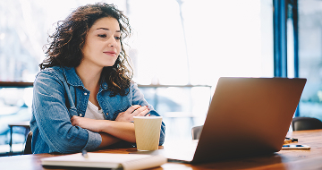 woman with laptop Webinars